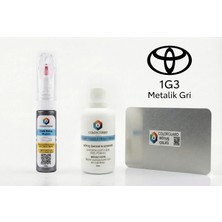 COLORGUARD Toyota 1G3 Metalik Gri Rötuş Seti - 2 si 1 Arada İğne ve Fırça Uçlu Şişe, Solüsyon ve Rötuş Çeliği