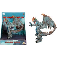 Renklime Standlı Ejderha Figürü  13 cm - Mavi (Lisinya)
