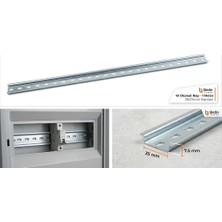 BD Delikli W Otomat Sigorta Rayı - 35X7,5MM Ekonomik Paket ( 10'lu) Standart Galvaniz (1 Metre)