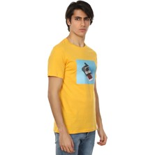 John Frank Polar Erkek Sarı Baskılı T-Shirt