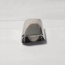 Tok Kare Sağ Yassı Egzoz Ucu Sport Krom Üniversal Skoda Bmw Porsche Volkswagen Cupra Mercedes Seat