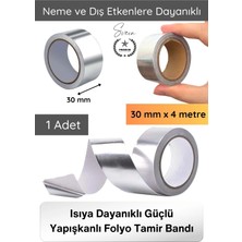 Svein #alüminyumbant Alüminyum Bant 30 mm x 4 Metre Isıya Dayanıklı Güçlü Yapışkanlı Folyo Tamir Bandı Klima Baca Havalandırma Fırın Boru Izolasyon Onarım Sızdırmazlık Metal Yüzey Tamirat Bandı