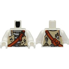 LEGO Minifigür Parçaları: Torso, Vücut, Gövde: 973PB5154C01 Iskeletor Korsan Pirate