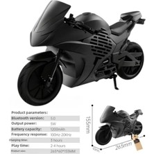 Motobir M281 Motosikletli Tasarım Siyah Bt Fm Mp3 Çalar Tf Card Bluetooth Kablosuz Hoparlör Radyo