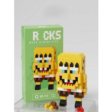 Vosibu Sünger Bob Figür 3D Yapboz Puzzle Yapı Taşları Bricks Karakter Figürü Çocuk Gelişim Zeka Oyunu