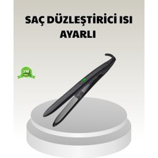 Datatek Dijital Ekranlı Isı Ayarlı Saç Düzleştirici –  Titanyum Plaka, Seyahat Dostu Tasarım - Lisinya