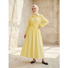 Miostil Beli Tünelli Elbise-Sarı