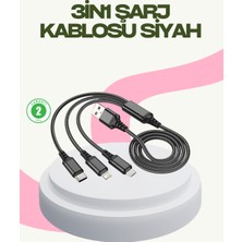 Hızlı Şarj Destekli Çoklu Şarj Kablosu – Seyahat ve Günlük Kullanım - Lisinya