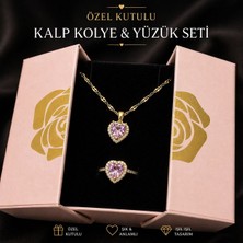SS Trend Store Sevgiliye Hediye Özel Kutulu Kalp Kolye & Yüzük Seti