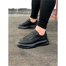 Ebrus Trend JET-507 Alone Bağcıklı Cilt Erkek Günlük Sneaker Ayakkabı CST Siyah