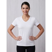 Banada Moda Kadın V Yaka Basic T-Shirt