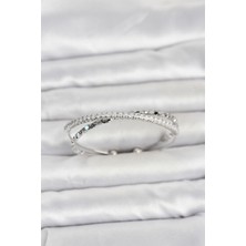 İlkyaz Fashion Pirinç Gümüş Renk Zirkon Taşlı ve Dorika Model Kadın Bileklik TJ-BB8506