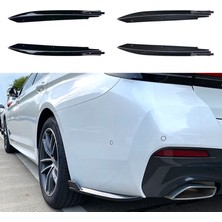 Ramm Bmw G30 M-Tech Arka Tampon Bıçağı Sağ+Sol - Parlak Karbon - G30 M-Tech 2017-2023