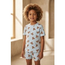 Bony Socks Çocuk Teddy Desenli Paketli Şortlu Pijama Takımı