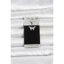 MiraLive 316L Cerrahi Çelik Kelebek Model Göbek Piercing