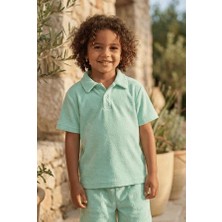 Bony Socks Çocuk Polo Yaka Havlu T-Shirt Mint