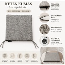 Colormix Iç ve Dış Mekan Uyumlu Keten Kumaş Sandalye Minderi