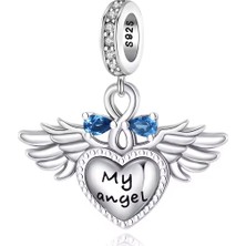 Fubena Taşlı Kanatlı Meleğim Sallantılı Charm