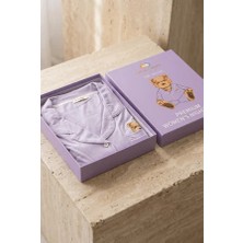 Bony Socks Kadın Teddy Desenli Kutulu Lila Pijama Takımı