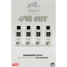 Ilgaz Beyaz Zambak Kolonyası 400 ml 80 Derece Ferahlatıcı Koku Elegance Serisi 4'lü Set