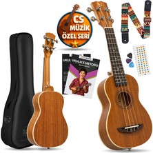 Fourtune Sydra UKS-21M Soprano Ukulele Maun Ağacı Profesyonel Ukulele Seti