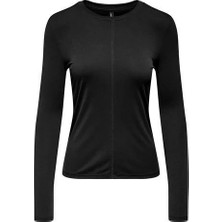 Only Onlfree Life L/s Rib Top Jrs Kadın Uzun Kollu T-Shirt Siyah (15356058)
