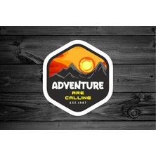 Sticker Usta Adventure Are Calling Sticker - Araba Oto Motosiklet Karavan Cam Off Road Sticker - 00175
