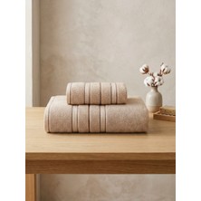 Asev Tekstil 90X150 & 50X90 cm Nevora 2'li Banyo Havlu Seti