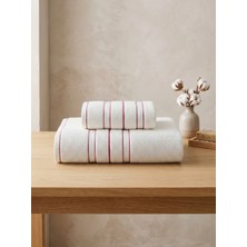 Asev Tekstil 90X150 & 50X90 cm Nevora 2'li Banyo Havlu Seti