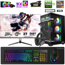 Xaser Star X550 Ryzen 7 7800X3D 32GB Ram 1tb M.2 Nvme SSD 16GB RTX5060TI 27" 300Hz Oyuncu Bilgisayarı
