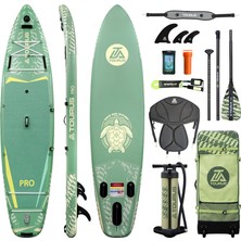 Tourus TS-LG01 Koltuklu 370X89X15 cm Touring Şişme Sup Board – Uzun Mesafe Stand Up Paddle Board, Kaymaz Eva Yüzeyli Şişme Sörf Tahtası