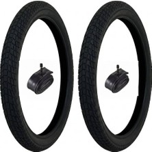 Güçlü Bisiklet Motosiklet 20 Jant Bisiklet Lastik Seti - 2 Dış + 2 Iç Lastik - 20 x 2.125 - Dişsiz Asfalt Yol Tipi