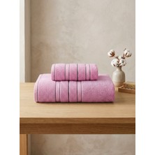 Asev Tekstil 90X150 & 50X90 cm Nevora 2'li Banyo Havlu Seti