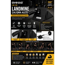 Avessa LND-100 Landmine Çalışma Aleti - 360° Hareket Kabiliyeti - Güçlü Çelik Konstrüksiyon - Olimpik Bar Uyumlu