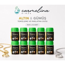Carmelina 10 Adet 50ML Dejavu Altın Vegümüş Temizleme Parlatma Sıvısı