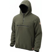 Superfly Kapüşonlu Yarım Fermuar Erkek Polar Sweatshirt SPF101222211632