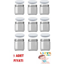 Lizya Baby Cam Kavanoz Paşabahçe  Beyaz  Kapak 210 cc 9 Adet Yoğurt Bebek Mama Ek Gıda Kavanozu 15 Adet Etiket Hediyeli