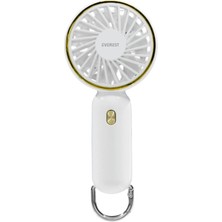 Butik Everest EFN11 Beyaz 3 Kademeli Hız Elde Kullanım Dahili 900MAH Bataryalı Type-C Şarj Girişli VANTILATÖR(1923)