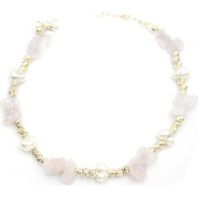 Royaleks Dorika Taş Halhal - Pembe — Renk: Pembe