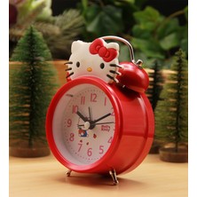 Hello Kitty Masa Saati & Çalar Saat - Kırmızı