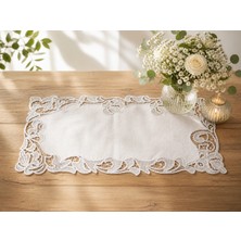 Muguetarts %100 El Işçiliği Fransız Keten Angels Runner 76X40