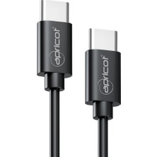 Apricot APC-PD260T-B Pd 1 Metre Type C To Type C Pd 40W Quickcharge Siyah Hızlı Şarj Kablosu