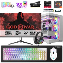 Xaser Star X580 Ryzen 7 7800X3D 16GB Ram 1tb M.2 Nvme SSD 16GB RX9060XT 27" 300Hz Oyuncu Bilgisayarı