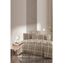 Beğenal Safir Bej Ranforce Light Battal Boy Nevresim Takımı (220X240 Cm)