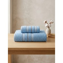 Asev Tekstil 90X150 & 50X90 cm Nevora 2'li Banyo Havlu Seti
