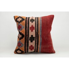 Kilim Wholesale El Yapımı Kilimden Yapılmış Vintage Kırlent Kılıfı, Yün, 50X50 cm