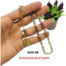 Sedef 33 lü Kristal Oval Tesbih