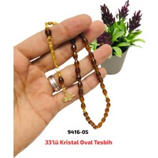 Sedef 33 lü Kristal Oval Tesbih