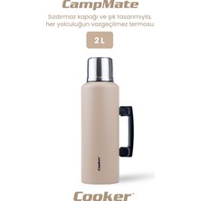 Cooker Campmate 2 Litre Paslanmaz Çelik Termos Kahverengi CKR2128