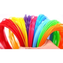 Teknoartshop Pla Filament 10 Renk 5 Metre Toplam 50M. Düşük Büzülme Oranı ile Güçlü Malzeme